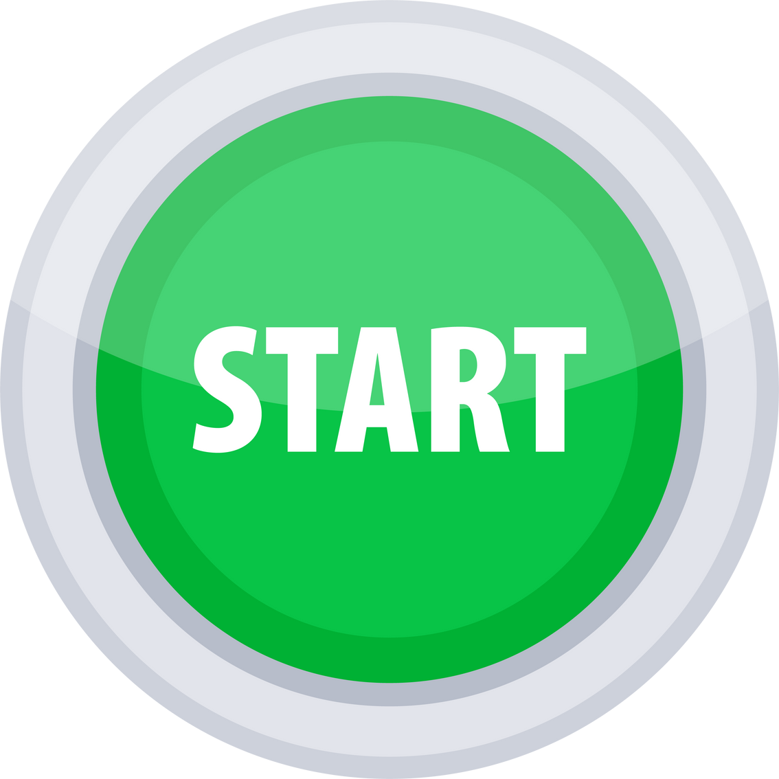 Green Start and Red Stop Button. Press button icon