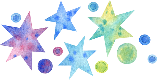 Watercolor illustration. Space. Stars